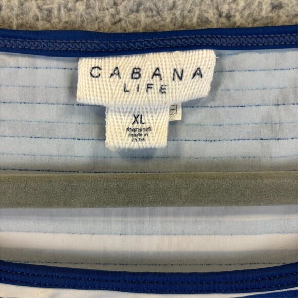 Cabana Life Dress XL Blue Striped Beachy Coastal Nautical Stretch Pocket UPF 50+ - Picture 6 of 11